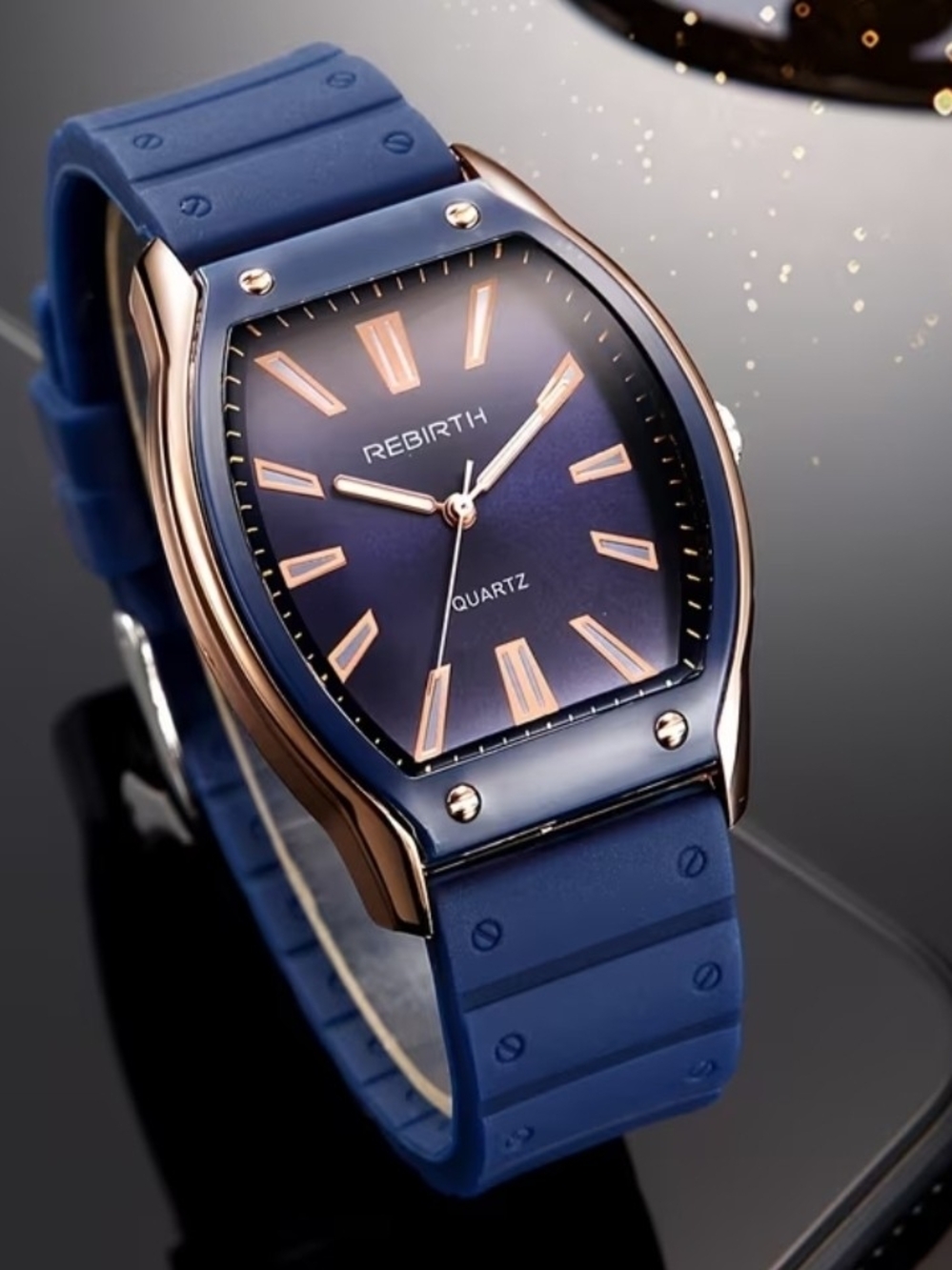 NWOT- Women- Blue Silicone Strap Quartz Watch.